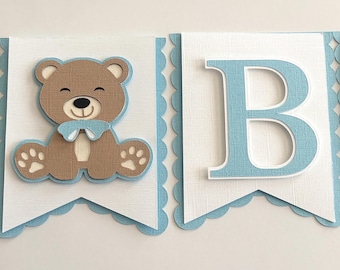 Teddy bear banner baby shower banner boy baby shower banner It's A Boy Teddy Baby Shower Baby Boy Hello Baby Gender reveal