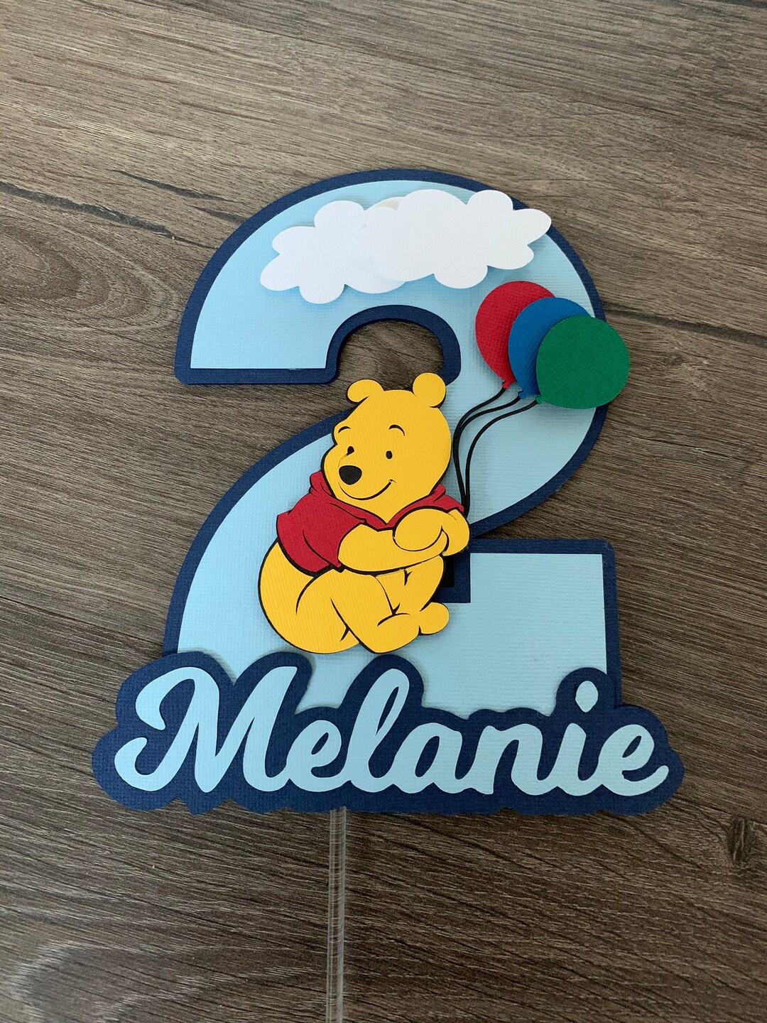 Winnie Pooh Cake Topper. Winnie the Pooh Cake Topper. Happy Birthday Sign. Baby Shower