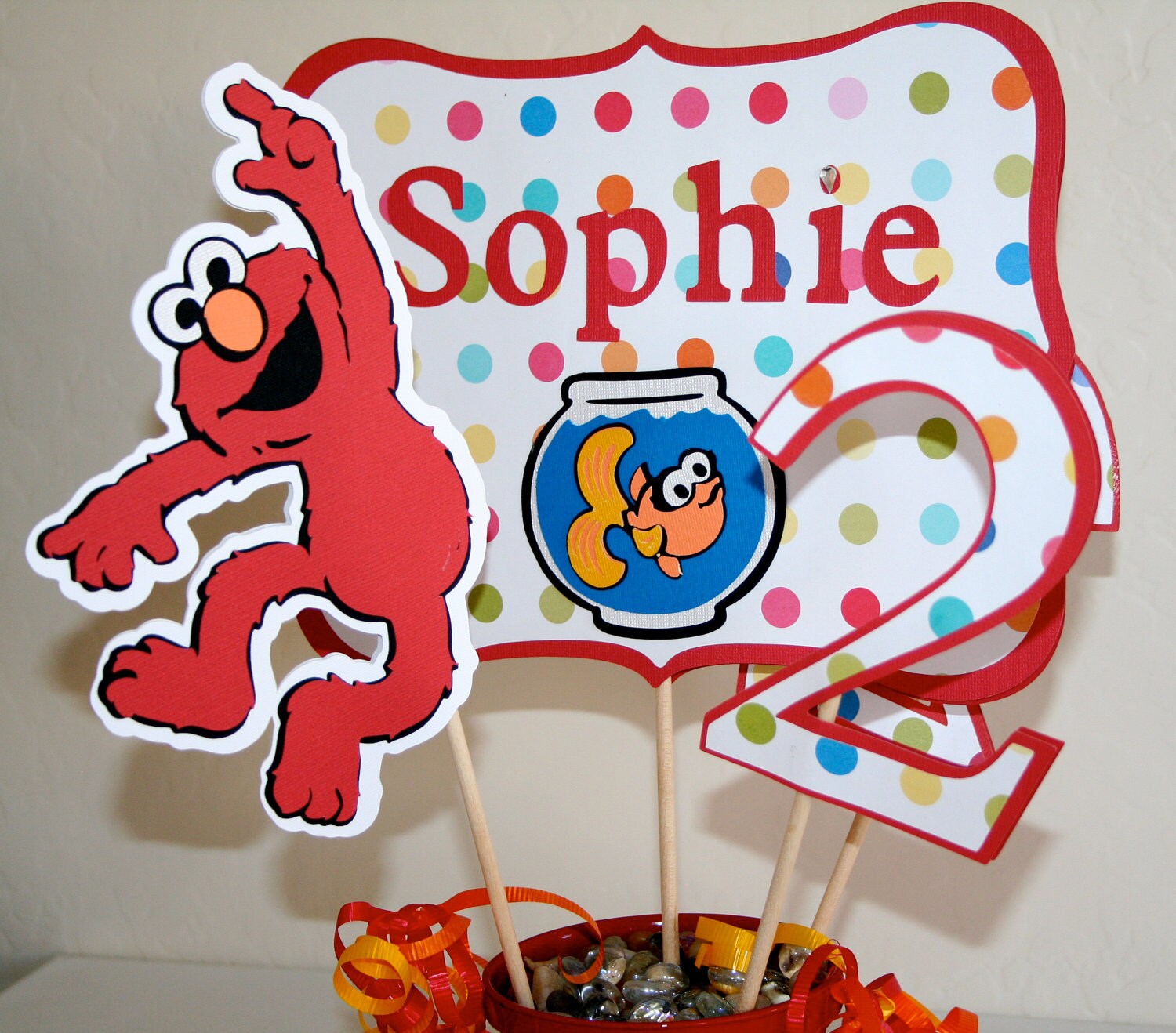 Elmo Birthday Centerpiece Cutouts Etsy