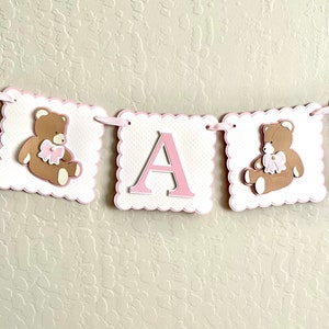 Teddy Bear Baby Shower. It's A Girl, Baby Shower,  Baby Girl, Hello Baby  Pink Baby Shower Banner.