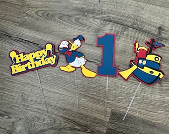 Donald Duck. Table center piece Photo Prop, Birthday Party Sign, Partyware, Party Decoration