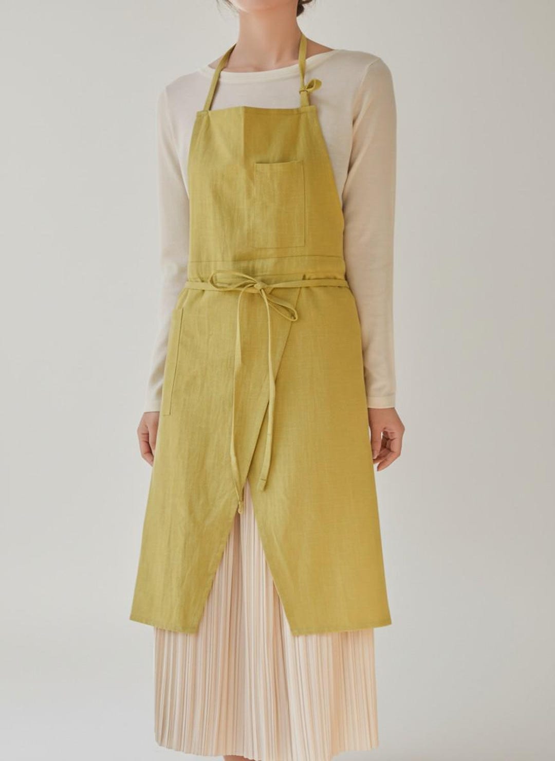 Japanese Linen Apron, Cottagecore Kitchen Garden Apron Dress - Etsy