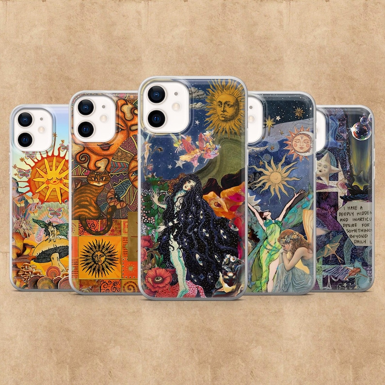 Whimsical Phone Case Whimsy Collage Fairy Cover for iPhone 17Pro, 16, 15, 14, 13, 12, Samsung S26, S25, S24, S23Fe, A16, A56, Pixel 10, 9Pro image 1