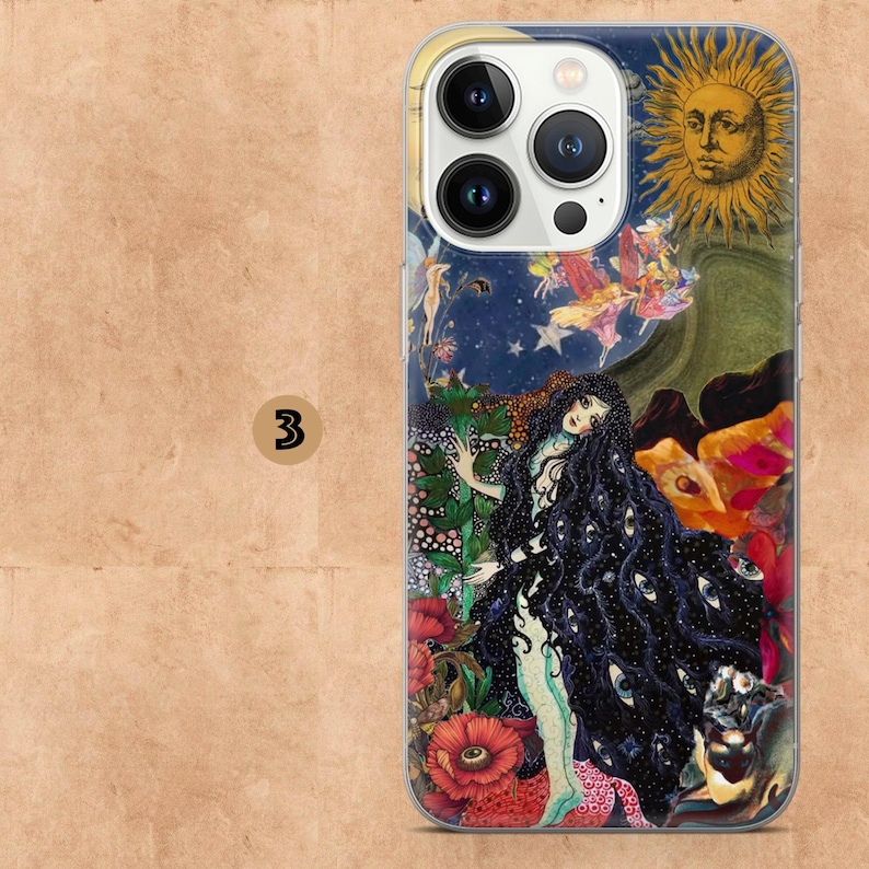 Whimsical Phone Case Whimsy Collage Fairy Cover for iPhone 17Pro, 16, 15, 14, 13, 12, Samsung S26, S25, S24, S23Fe, A16, A56, Pixel 10, 9Pro 3