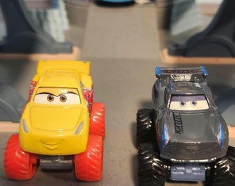 Monster Jam Disney Pixar Cars Custom Mini Cruz Ramirez and Jackson Storm