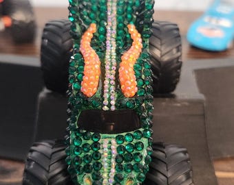 Bedazzled Dragon Monster Jam Truck Toy – Shiny Rhinestone Car Decoration