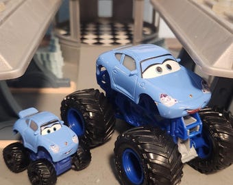 Monster Jam Disney Pixar Cars Custom 1:64 and Mini Sally