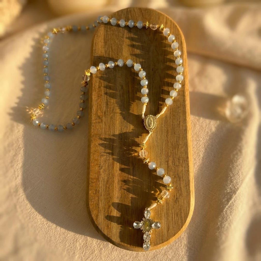 Divine Blue Rosary - Etsy