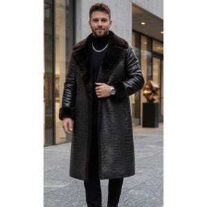 Mens Crocodile Leather Trench - Etsy