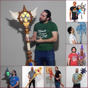 Encargo del personal de cosplay personalizado: réplica de utilería de espuma hecha a mano