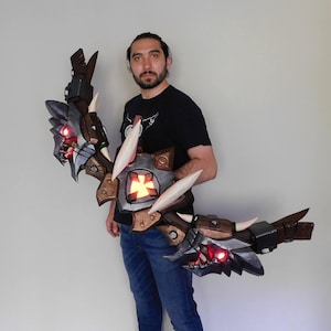 Handmade WoW Cosplay Longbow: Custom EVA Foam Prop with LEDs