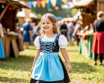 Toddler Girls Medieval Dress Renaissance Costume Princess Cottagecore Outfit Kids Flower Girl Fairytale Gown