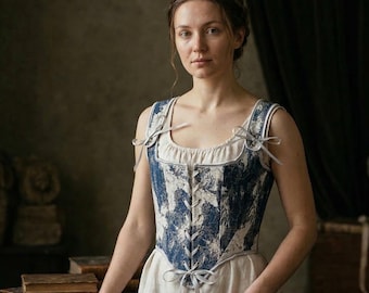 Vintage Lace Up Corset Top Cottagecore Renaissance Bustier Romantic Milkmaid Fairycore Corset Women