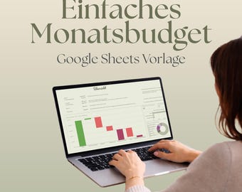German Google Sheets finance template, income & expense tracker for beginners and advanced users
