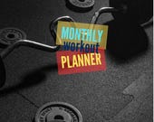 Workout Planner Printable PDF | Monthly Fitness Planner 34 Pages | Gym Tracker Log | Exercise Routine | Motivational Quotes