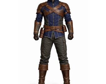 Tactisch leren harnas-cosplaykostuum voor heren,