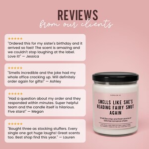 Fairy Smut Gift For Book Lover Romance Bookish Candle SJM Book Merchandise Sarah J Maas Gift Romantasy Lover Gift image 7