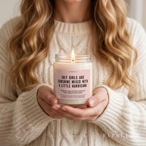July Birthday Candle For Best Friend, Funny Gift July Birthday Girl, Summer Party, 21st Birthday Gift, Gift For Sister, Gift For Her image 4