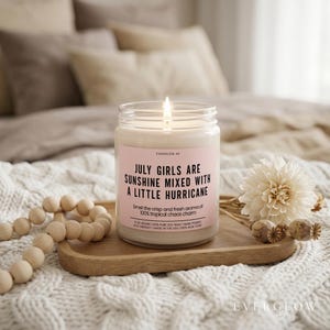 July Birthday Candle For Best Friend, Funny Gift July Birthday Girl, Summer Party, 21st Birthday Gift, Gift For Sister, Gift For Her image 11