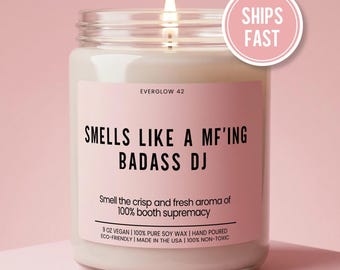 Funny DJ Gift Candle Quirky Music Lover Candle Unique Party Candle for DJs Ideal Music Lover Present