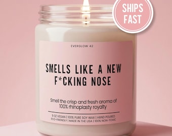 Funny Nose Job Gift For Her Him Smells Plastic Surgery Gift Post Surgery Gift Get Well Soon Gift Rhinoplasty Gift Soy Wax Candle