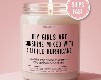 July Birthday Candle For Best Friend, Funny Gift July Birthday Girl, Summer Party, 21st Birthday Gift, Gift For Sister, Gift For Her