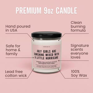 July Birthday Candle For Best Friend, Funny Gift July Birthday Girl, Summer Party, 21st Birthday Gift, Gift For Sister, Gift For Her image 2