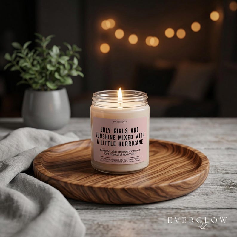 July Birthday Candle For Best Friend, Funny Gift July Birthday Girl, Summer Party, 21st Birthday Gift, Gift For Sister, Gift For Her image 6