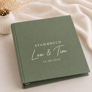 Stammbuch A4 personalisiert Ringordner | Stammbuch mit Wunschname & Datum | Familienbuch Hochzeit | Geschenk zur Hochzeit