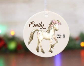 Pony ornament, girls Christmas ornament, personalized Christmas ornament, baby's first Christmas, horse ornament, gift for horse lover