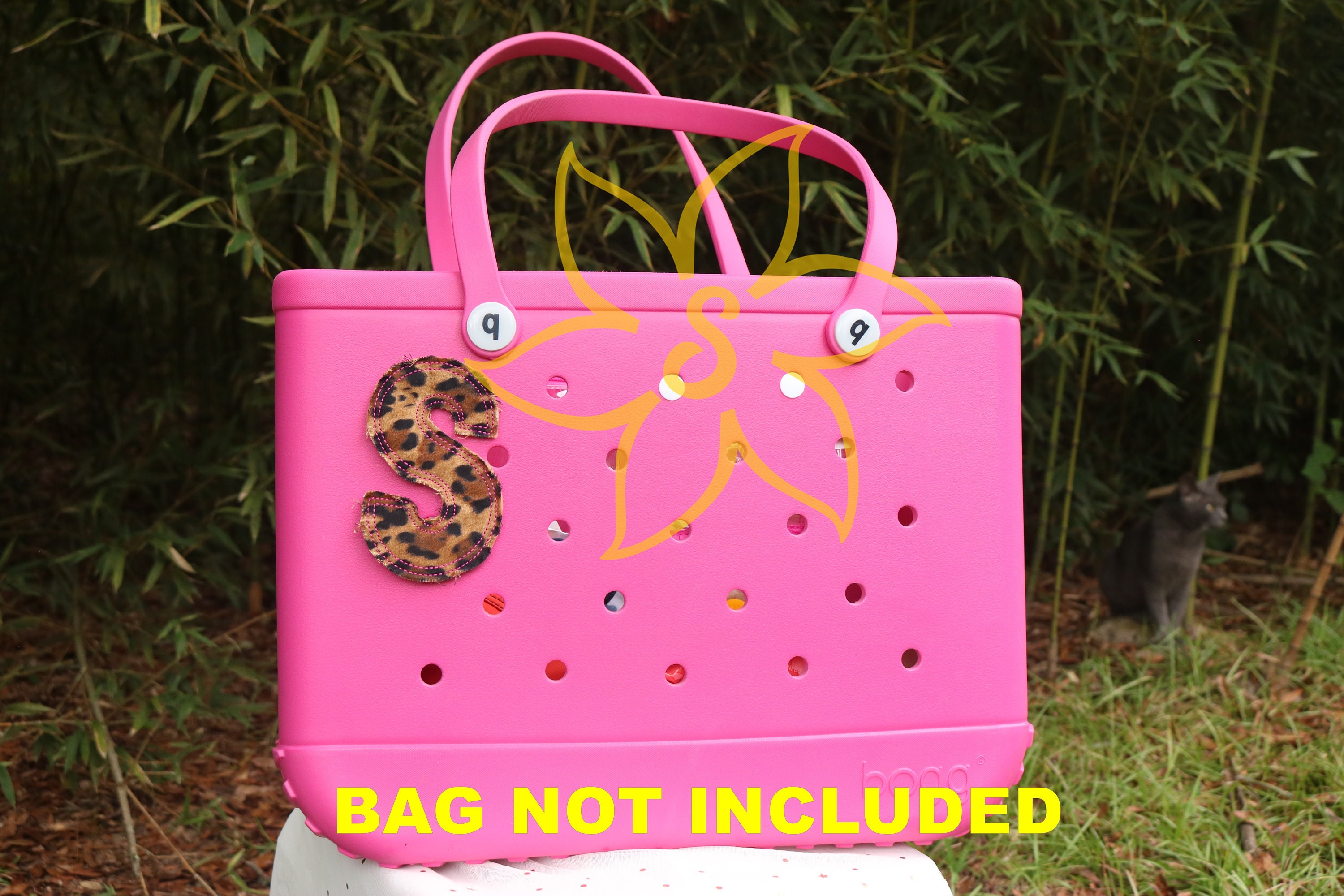 Frayed fabric monogram for Bogg Bag Bogg Bag accessory Bogg Etsy