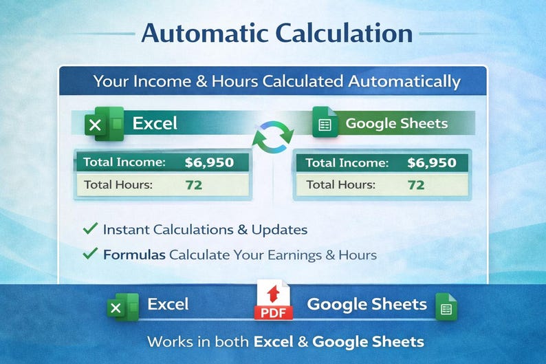 Freelance Work Organizer | Excel & Google Sheets - Etsy
