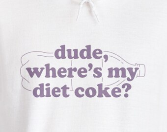 dude, where's my diet coke? Hoodie, Funny Soda Hoodie, Diet Soda Sweatshirt, Gen Z Diet Coke Lover Gift, Nostalgic Gift for Caffeine Addict