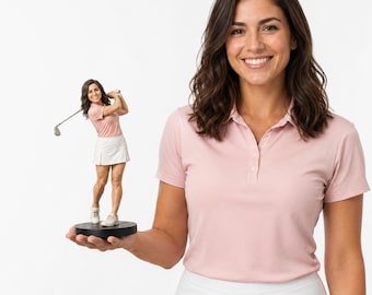 Custom Golf Bobblehead, Personalized Golfer Figurine, Golf Gift for Dad, Boss, Husband, Christmas Gift for Golf Lover