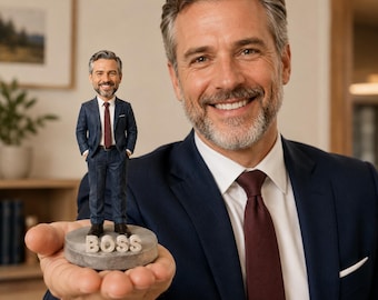 Personalized Boss Bobblehead, Custom Handmade Figurine, Boss Appreciation Gift, Birthday Gift for Boss,