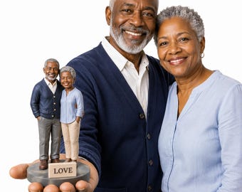 Custom Anniversary Bobblehead Figurines, Personalized Couple Gift, parents style Bobblehead,Personalized Anniversary Gift