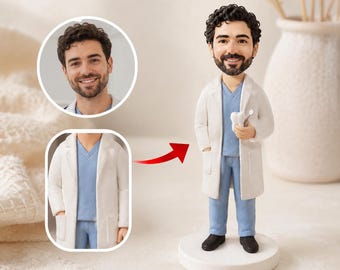 Dentist Bobblehead, Dental Doctor Collectible, Dentistry Professional Decor
