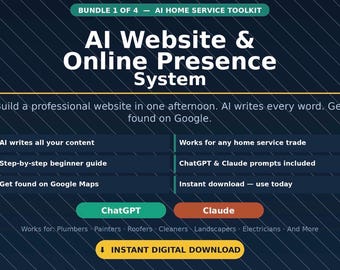AI Website Guide für Home Service Business | ChatGPT Prompts (Digitaler Download)