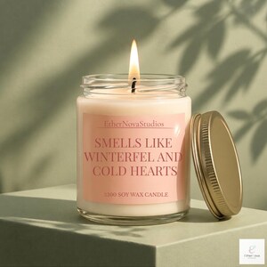 Regalo para fans de Juego de Tronos, vela aromática Winterfell Cold Hearts, regalo de cumpleaños para amantes de la serie de televisión.