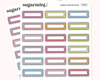 Regenbogen Hobonichi Scalloped Boxen