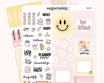 Hobonichi Cousin Planner Sticker Kit - Wöchentliche A5 Journaling Aufkleber | Angesagte, ästhetische Journaling Deko