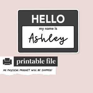 Custom Name Badge, Hello My Name Is Die Cut, Personalized Customer Name Tag, Event Identification, Business Name Tag, Unique Nametag