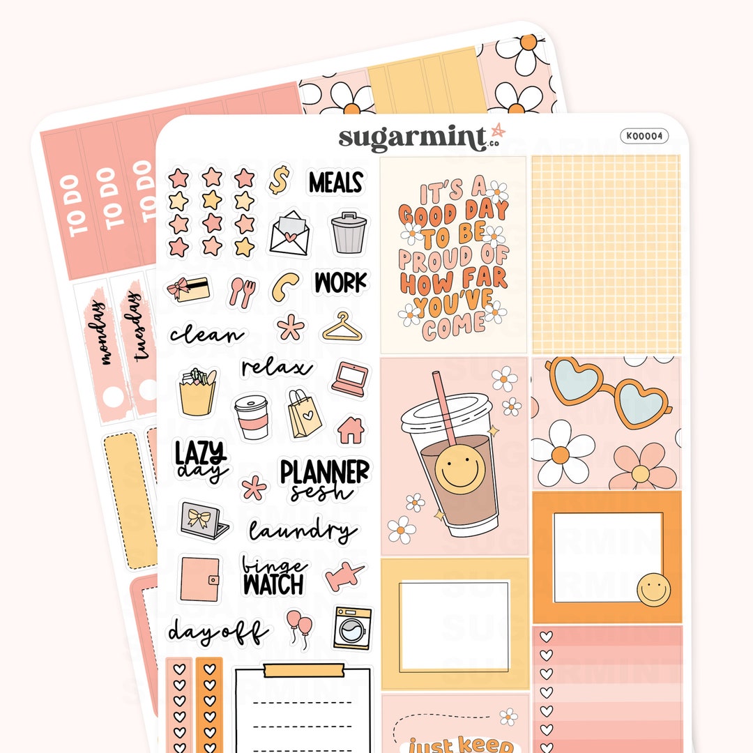 Hobonichi Cousin Planner Sticker Kit - Weekly A5 Journaling Stickers - Etsy