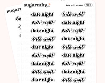 Datum Nacht Script Aufkleber