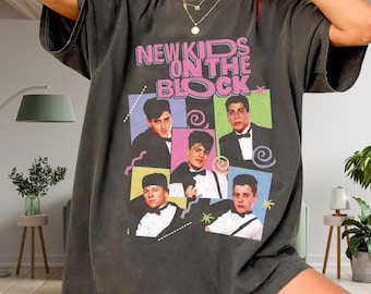 New Kids On The Block Inspired Vintage Shirt, Comfort Colors 1717 Graphic Tee, Retro 80s Boy Band Fan Shirt, Oversized Unisex Music Tee