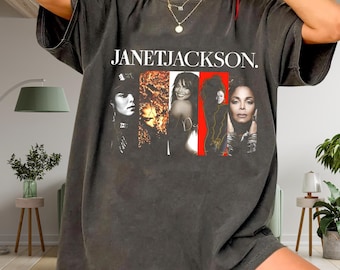 Janet Jackson Inspired Vintage T-Shirt, Retro 90s Pop Icon Tee, Comfort Colors 1717 Graphic Shirt, Music Lover Aesthetic Unisex Tee
