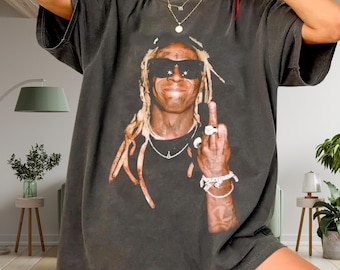 Lil Wayne Inspired Middle Finger Shirt, Vintage Rap Graphic Tee, Comfort Colors 1717 T-Shirt, Hip Hop Streetwear Shirt, Unisex Music Fan Tee