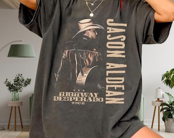 Jason Aldean Inspired Tour Shirt, Highway Desperado Tee, Country Music Graphic T-Shirt Comfort Colors 1717 Vintage Style Concert Outfit Gift