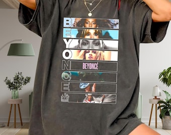 Beyonce Albums Graphic Tee, Vintage Inspired Beyoncé Shirt, Comfort Colors 1717 T-Shirt, Music Lover Gift, Pop Icon Retro Tee