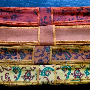 Silk Sari Ribbon, Silk Trim, 4 colors, R26